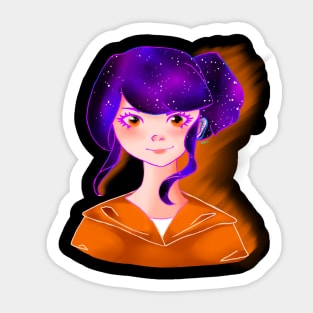 Galaxy girl Sticker